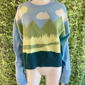 Sugar Moon Landscape Sweater